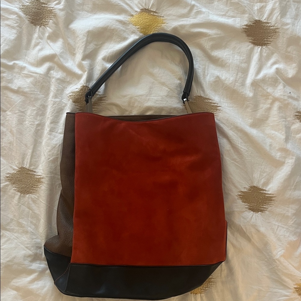 Stylish Red and Black Women's Bucket Bag